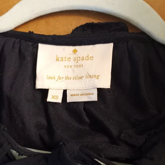 Kate Spade Broome Street Swiss Polka Dot Coquette Girl Tiered Ruffled Dress - Picture 7 of 7